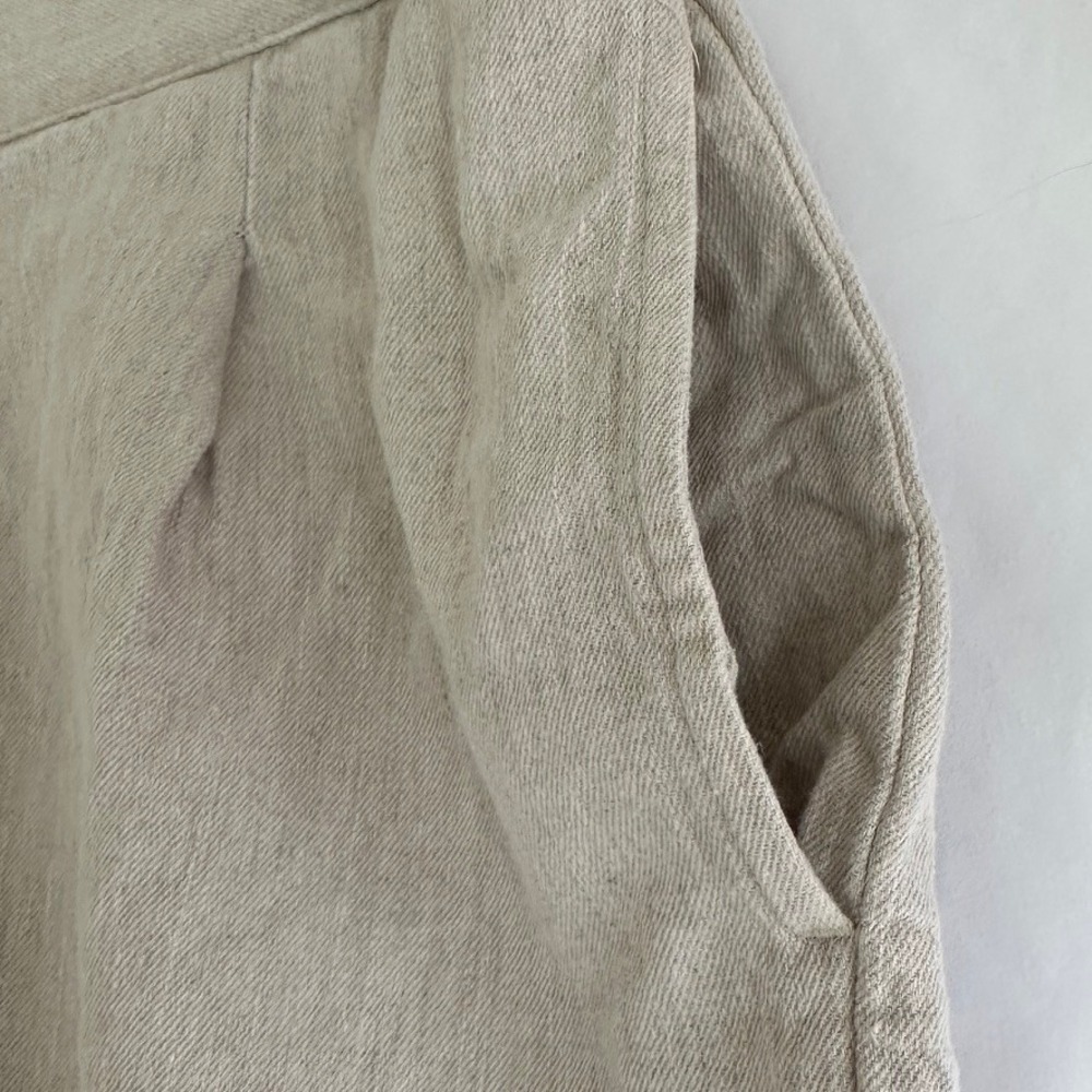Madewell Linen Blend‎ Shorts High Waist Pleated Pockets Womens Size M - Picture 3 of 6